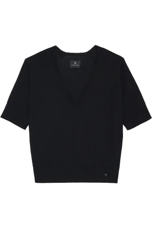 ANINE BING Top Aria con cuello en V