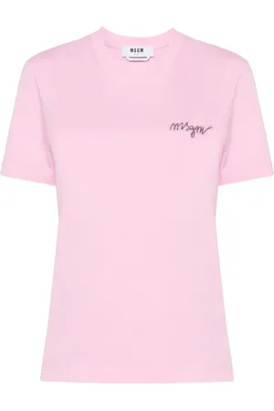 Msgm Camiseta con logo bordado