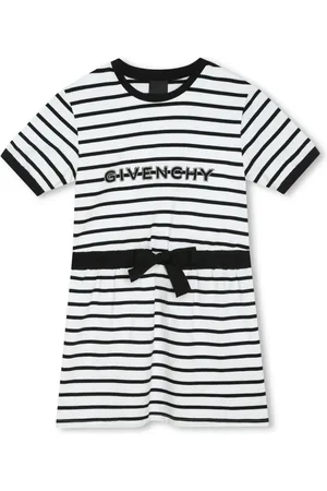 Givenchy Vestido a rayas con logo bordado