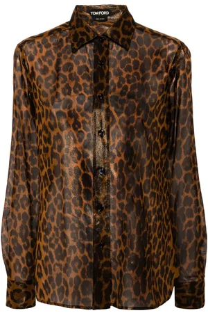 Tom Ford Camisa con estampado de leopardo