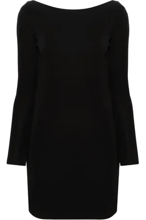 Dsquared2 Vestido corto drapeado con cuello desbocado
