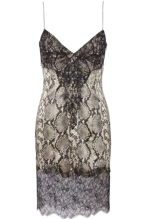 Balmain Vestido corto con motivo de piel de pitón