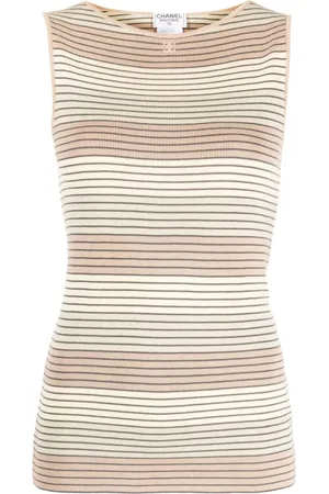 CHANEL Top de punto a rayas 1998
