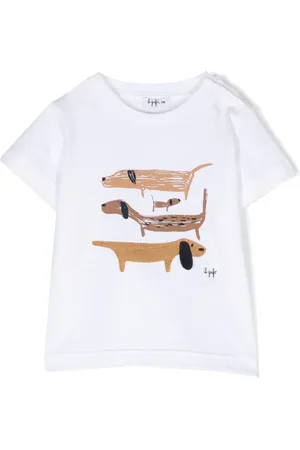 Il gufo Camiseta con perro estampado