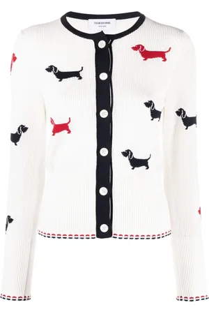 Thom Browne Cárdigan Hector de punto de intarsia