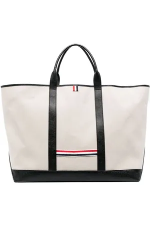 Thom Browne Bolso shopper con rayas RWB