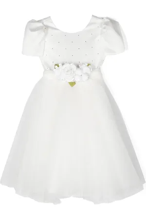MONNALISA Vestido con apliques florales