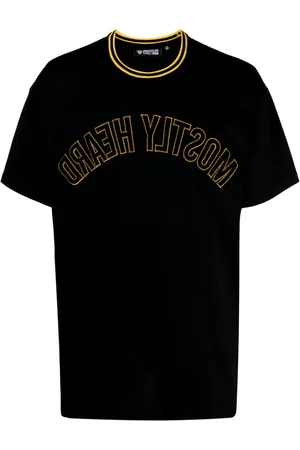 MOSTLY HEARD RARELY SEEN Camiseta Varsity con logo bordado