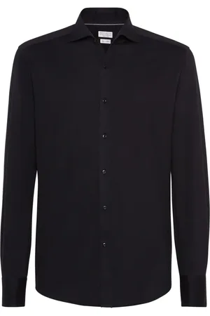 Brunello Cucinelli Camisa con cuello italiano