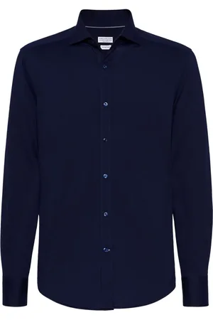 Brunello Cucinelli Camisa con cuello italiano