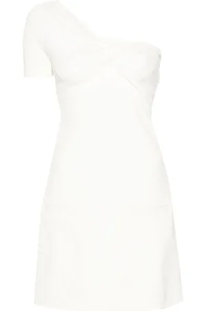 Courrèges Vestido corto con hombro descubierto