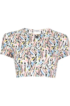 CHANEL Camiseta con tacones estampados 1995