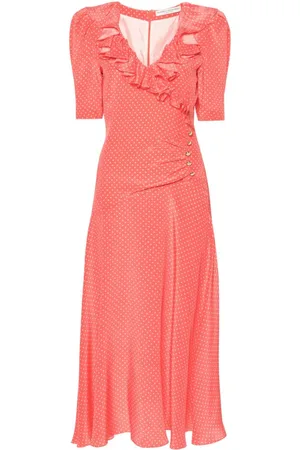 Alessandra Rich Vestido largo a lunares