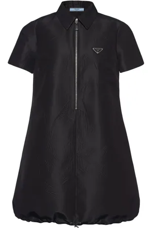Prada Vestido corto con logo triangular