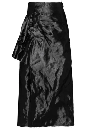 Maison Margiela Falda midi drapeada