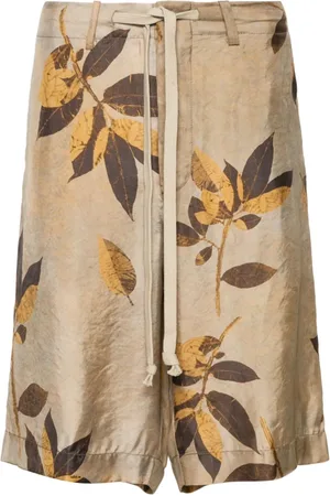 UMA WANG Bermudas con ramas estampadas