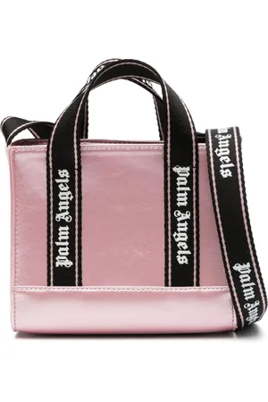 Palm Angels Bolso shopper mini metalizado