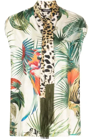 Roberto Cavalli Top con estampado Jungle