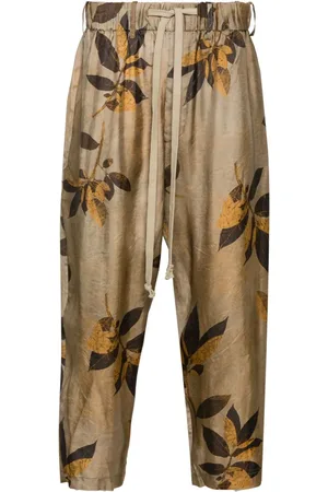 UMA WANG Pantalones ajustados con ramas estampadas