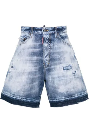 Dsquared2 Pantalones cortos vaqueros con efecto envejecido