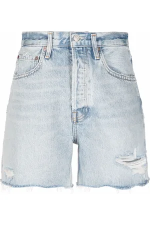 AGOLDE Pantalones vaqueros cortos con efecto envejecido