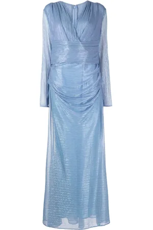 TALBOT RUNHOF Vestido largo drapeado