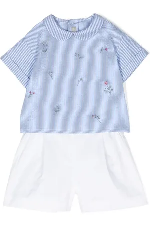 Il gufo Conjunto de shorts a rayas