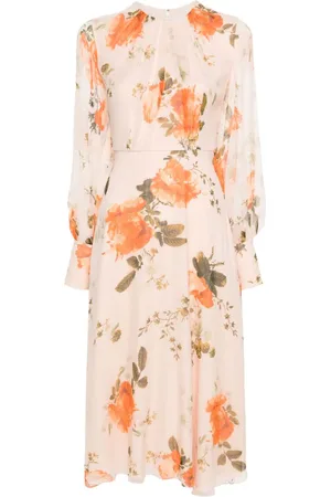 Erdem Vestido midi con estampado floral