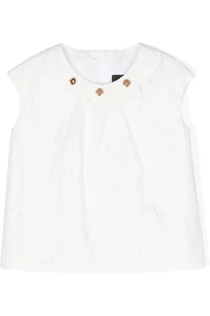 VERSACE Blusa Barocco Sangallo sin mangas