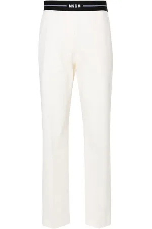 Msgm Pantalones ajustados con logo en la cinturilla