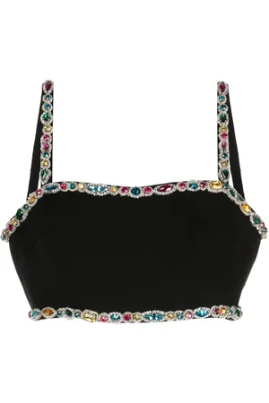 Zuhair Murad Top tipo sujetador con detalle de cristales
