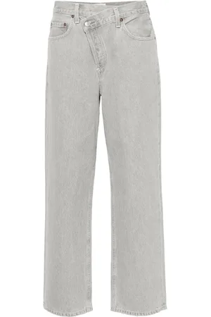 AGOLDE Vaqueros rectos Criss Cross de talle alto