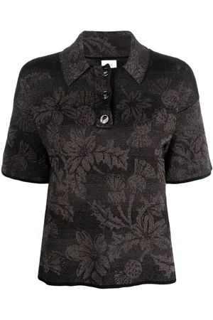 Barrie Camisa con motivo floral en jacquard