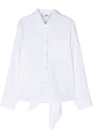 Msgm Camisa con logo bordado