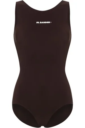 Jil Sander Bañador con logo y espalda descubierta