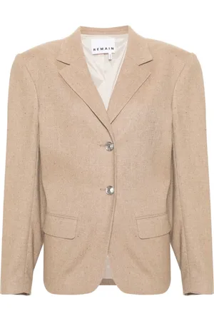 REMAIN Blazer texturizado con pliegue