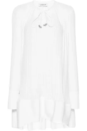Lanvin Vestido corto plisado