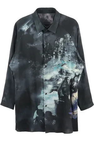 YOHJI YAMAMOTO Camisa J-PT con ilustración estampada