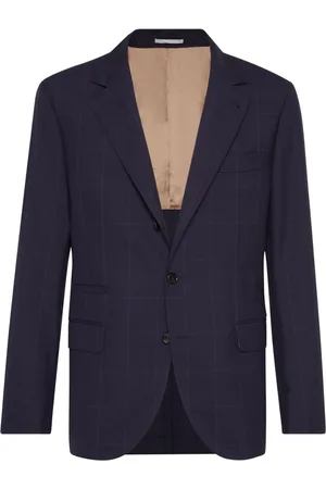 Brunello Cucinelli Blazer a cuadros con botones