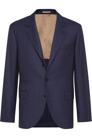 Brunello Cucinelli Blazer a rayas diplomáticas