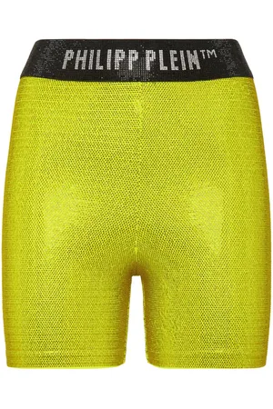Philipp Plein Pantalones cortos con hilo metalizado y logo estampado