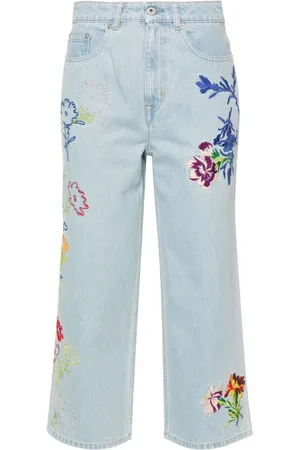Kenzo Vaqueros anchos Drawn Flowers