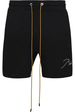 Rhude Pantalones cortos de chándal con logo bordado