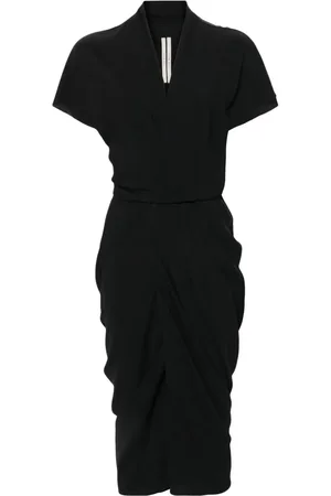 Rick Owens Vestido midi cruzado
