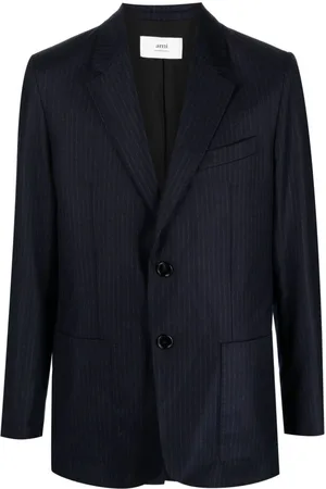 Ami Pinstriped single-breasted blazer