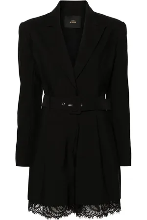 Twin-Set Mono tipo blazer con ribete de encaje