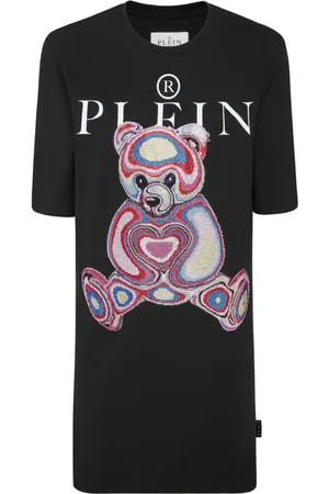 Philipp Plein Vestido corto con oso bordado