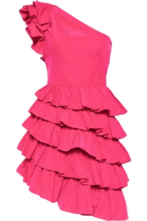 Marchesa Notte Vestido corto con un solo hombro