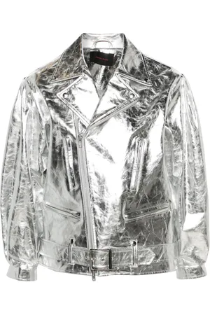 Simone Rocha Chaqueta biker metalizada