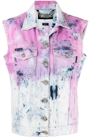 Philipp Plein Chaqueta vaquera con motivo tie-dye